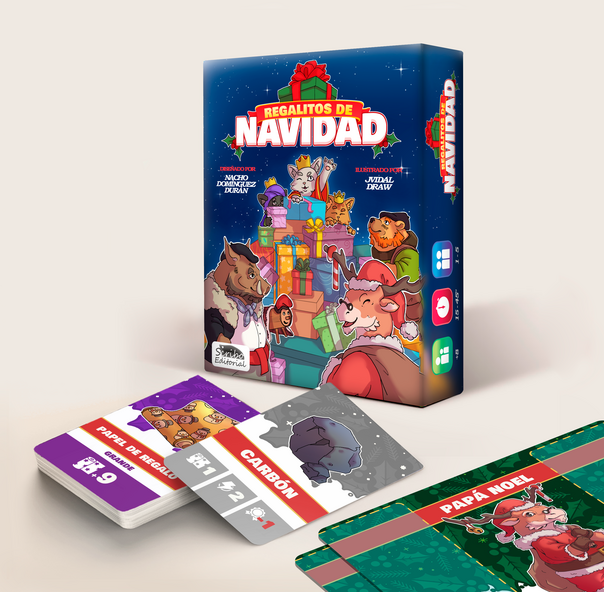 &quot;Regalitos de Navidad&quot; Tabletop game with christmas topic full of color and kind atmosphere. Created by Nacho Domínguez
