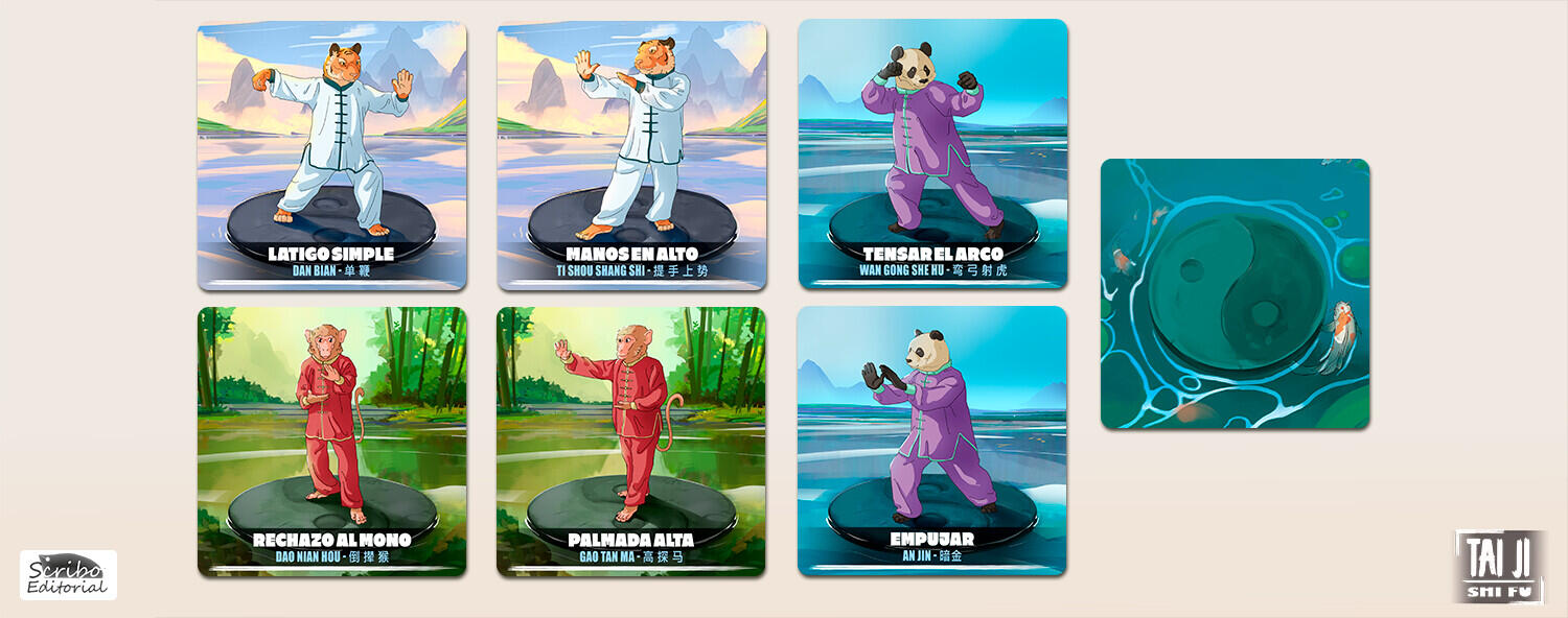 Detailed illustration of some components of the game &quot;TaiJi Shifu&quot;.